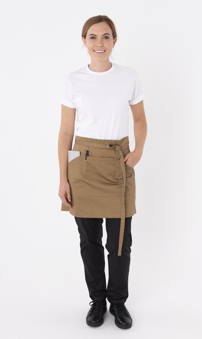 Le Chef Prep DE115 Heavy Duty Cotton Canvas Waist Apron Khaki