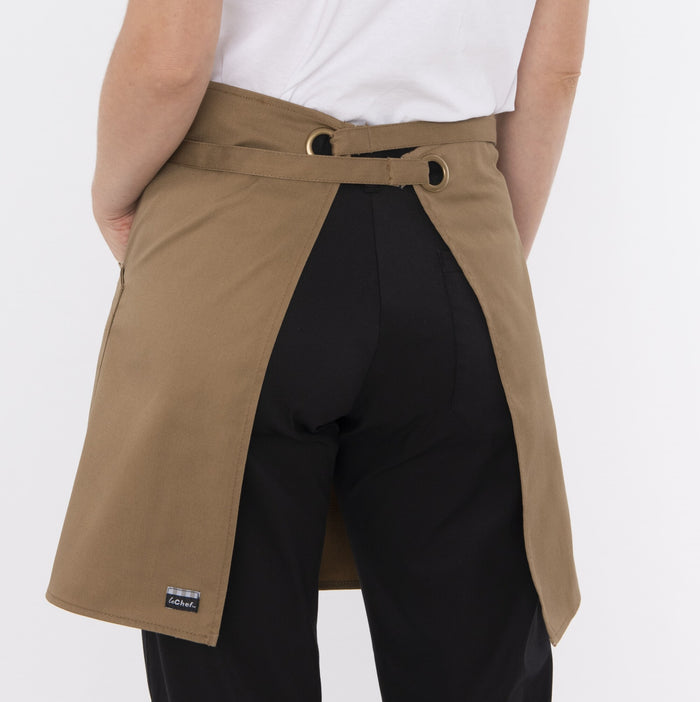 Le Chef Prep DE115 Heavy Duty Cotton Canvas Waist Apron Khaki