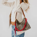 Leopard Cosette Canvas Shoulder Bag