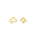 Lightning Cloud 14k Gold Plated Stud Earrings
