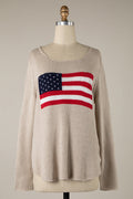 Lightweight Flag Soft Sweater Top