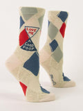 Love Me A Good Poop W-Crew Socks BLUEQ