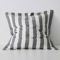 Weave Luca Stripe Linen Cushion - Shadow (50cm) | Koop.co.nz