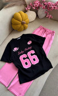 Lucky 66 Oversized Co-Ord Set for Women Black