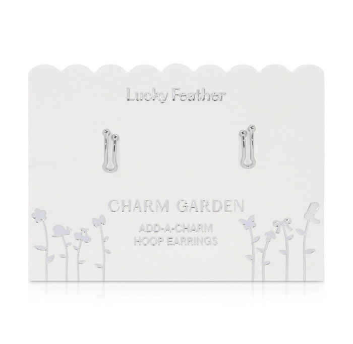 Lucky Feather Add-A-Charm Hoop Earrings