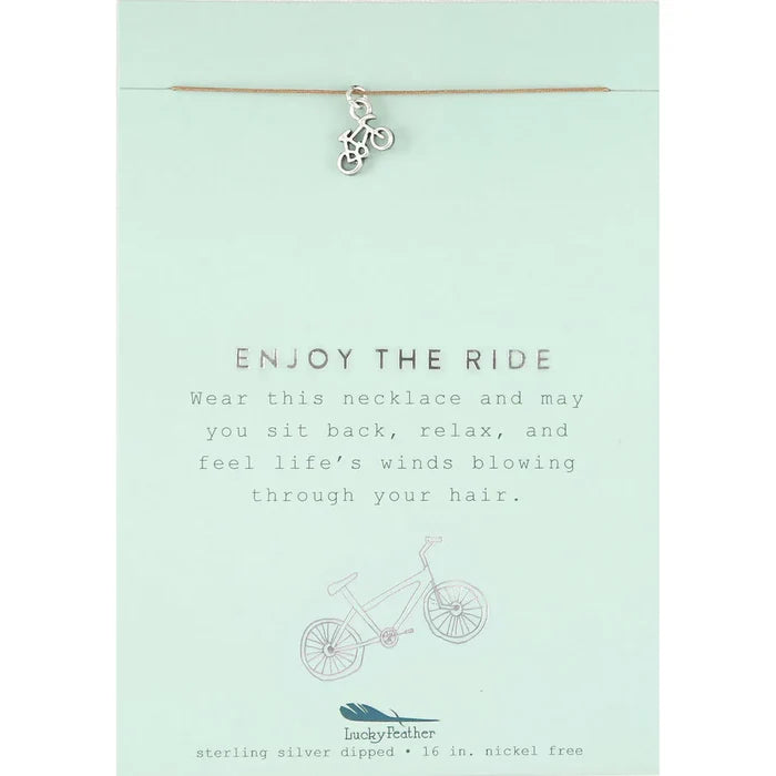 Lucky Feather Enjoy the Ride Necklace