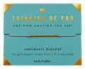 Lucky Feather Sentiment Bracelet - Thinking of You