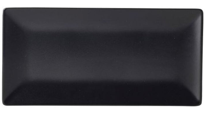 Luna Stoneware Black Rectangular Plate 25 x 15cm (Box Of 6)