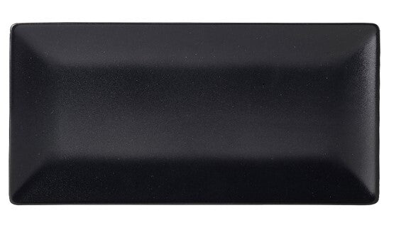 Luna Stoneware Black Rectangular Plate 30 x 15cm (Box Of 6)