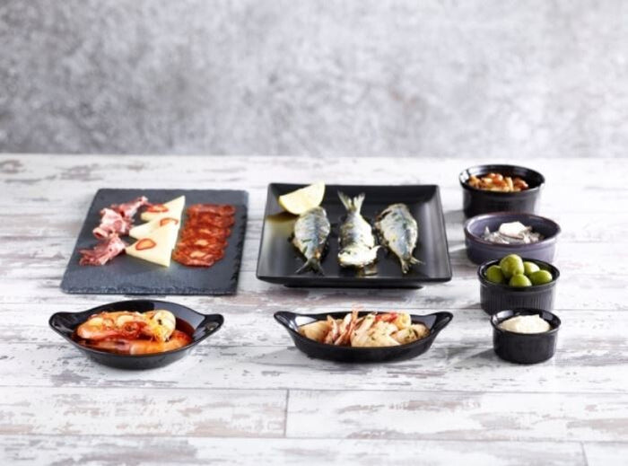 Luna Stoneware Black Rectangular Plate 30 x 20cm (Box Of 6)