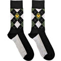 Madness Unisex Ankle Socks: Crown & M Green Diamond Rock Off