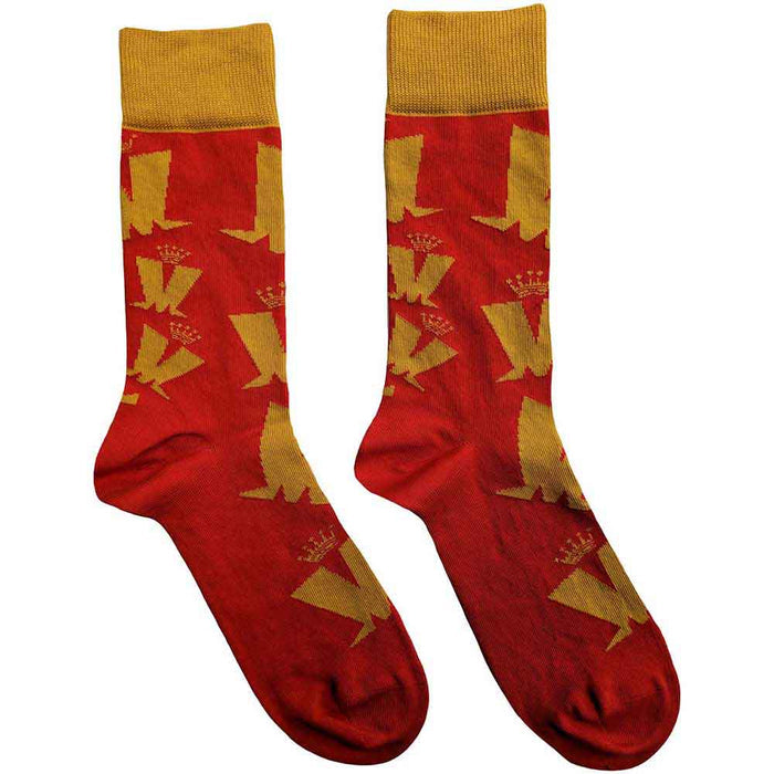 Madness Unisex Ankle Socks: Crown & M Pattern Rock Off