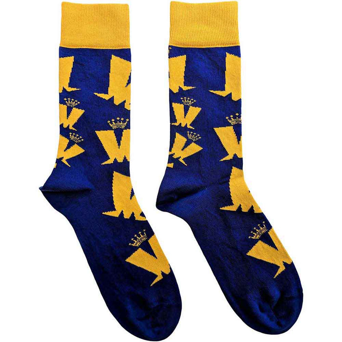 Madness Unisex Ankle Socks: Crown & M Pattern Rock Off