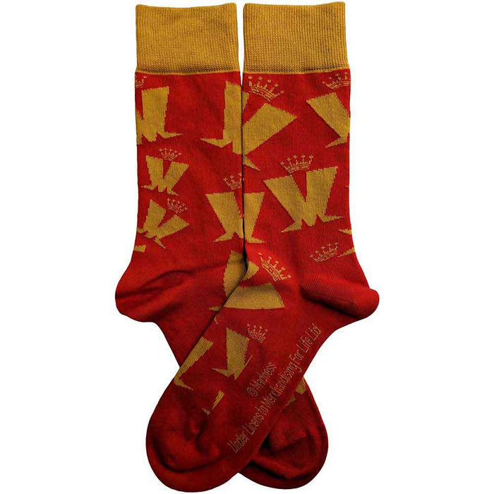 Madness Unisex Ankle Socks: Crown & M Pattern Rock Off