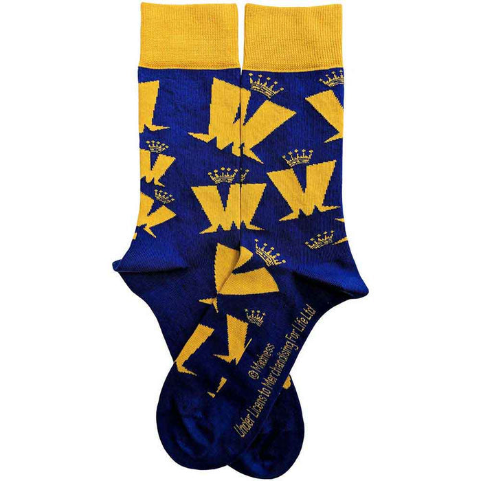 Madness Unisex Ankle Socks: Crown & M Pattern Rock Off