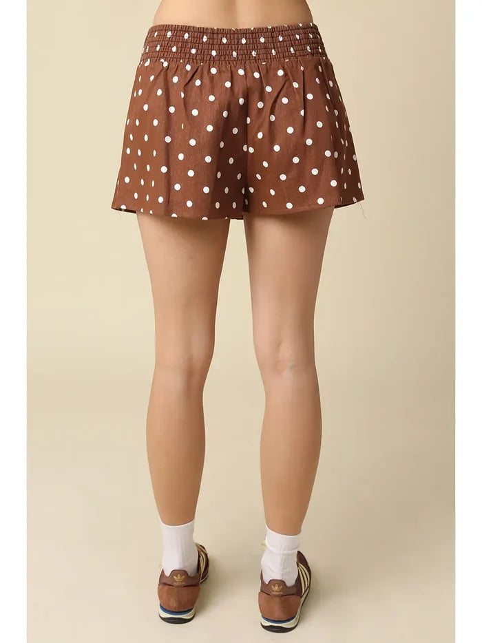 Marcie Polka Dot Flared Skort