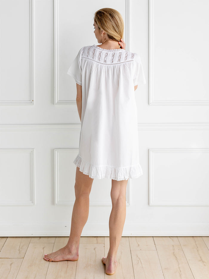 Margaret White Cotton Nightgown