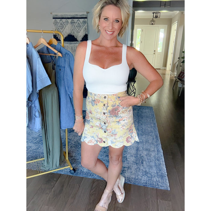 Marigold Denim Mini Skirt