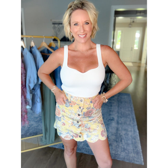 Marigold Denim Mini Skirt