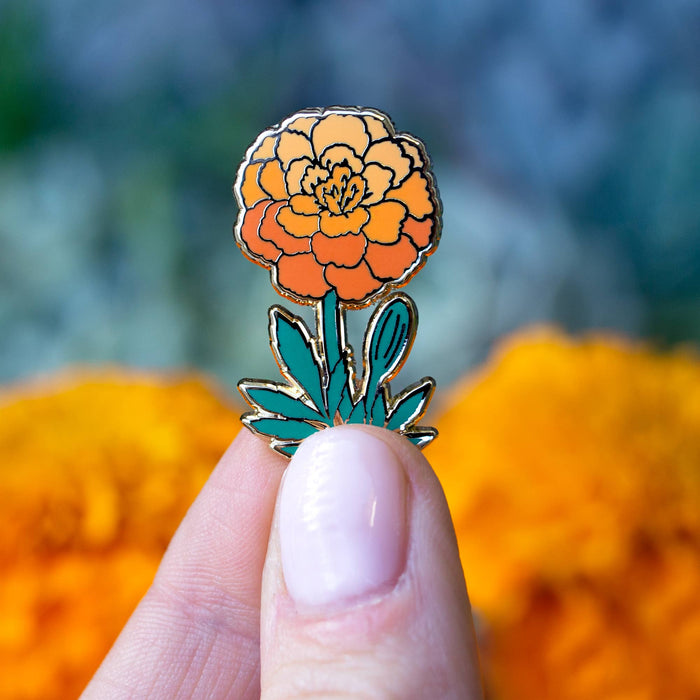 Marigold Enamel Pin