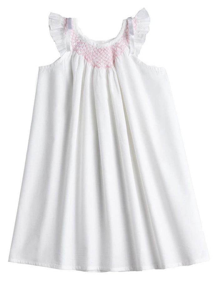 Mathilde White Cotton Dress, Smock