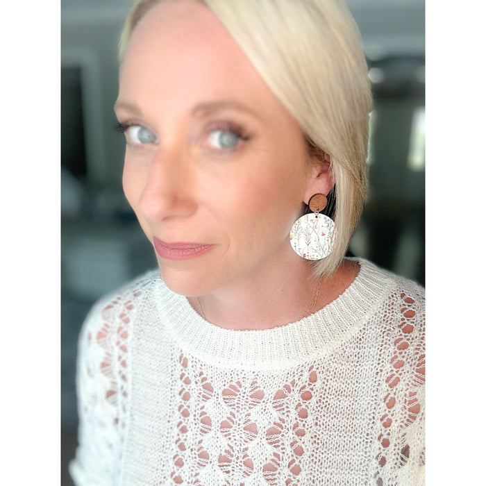 Meadow Bloom Wood Post Earrings