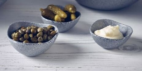 Melamine Triangular Ramekin 2.5oz Grey Granite (Box Of 24)