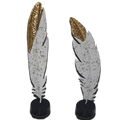 Metal Feather Decor