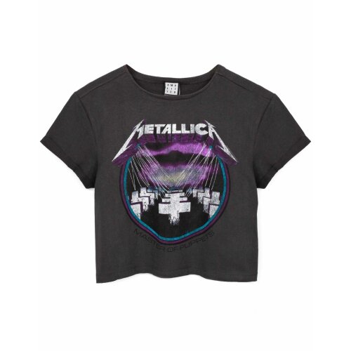 Metallica Crop Top T Shirt - Master Of Puppets Amplified