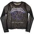 Metallica Ladies Long Sleeve Mesh Crop Top: Ride The Lightning