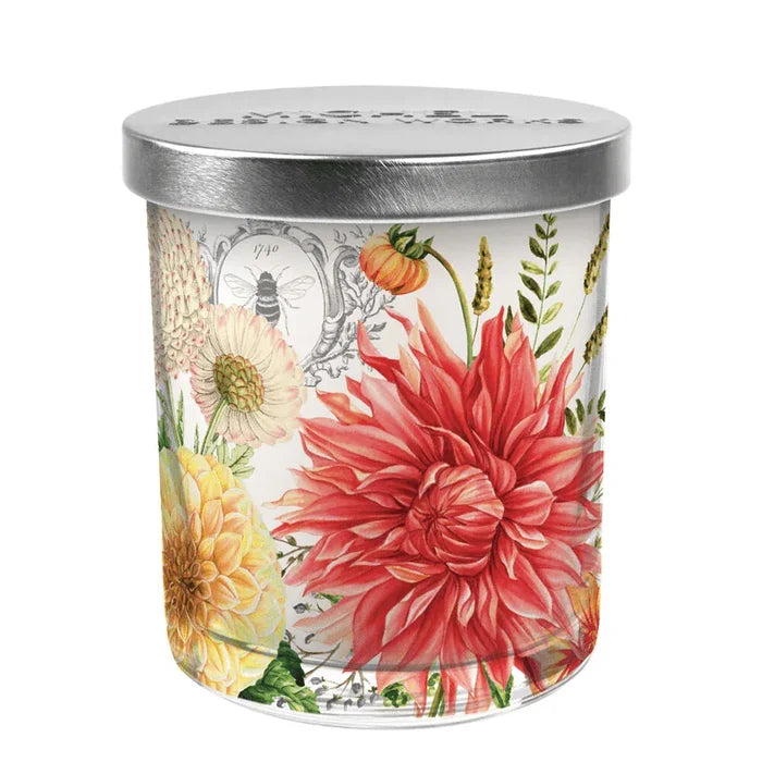 Michel Design Works Candle Jar With Lid Dahlias