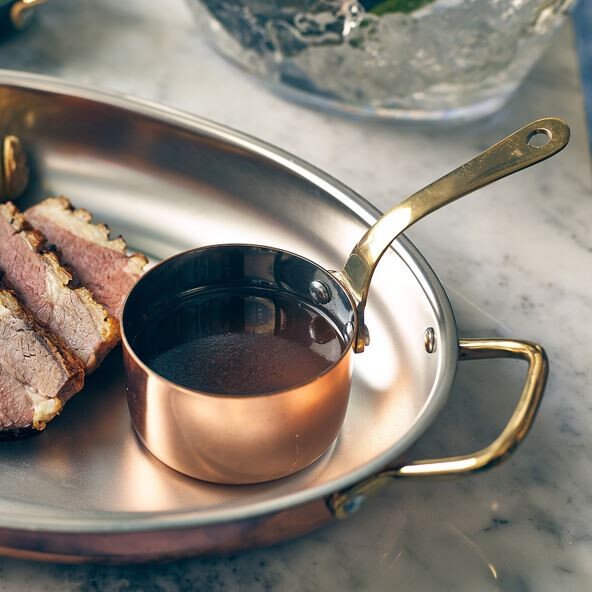 Mini Sauce Pan Copper 7.8 x 4.5cm 20cl / 7oz (Box Of 6)