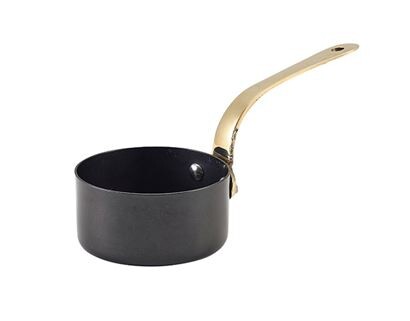 Mini Saucepaan Vintage Steel Black 7 x 3.75cm 14cl / 5oz (Box Of 6)