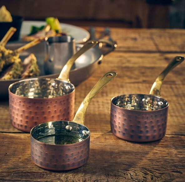 Mini Saucepan Antique Copper 7.8 x 4.5cm 20cl / 7oz (Box Of 6)