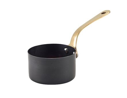 Mini Saucepan Vintage Steel Black 7.8 x 4.5cm 20cl / 7oz (Box Of 6)