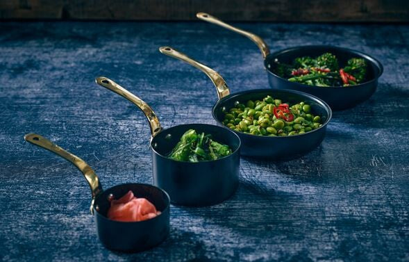 Mini Saucepan Vintage Steel Black 7.8 x 4.5cm 20cl / 7oz (Box Of 6)