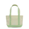 Mini Tote - Coated Canvas with Gingham Leaf Trim