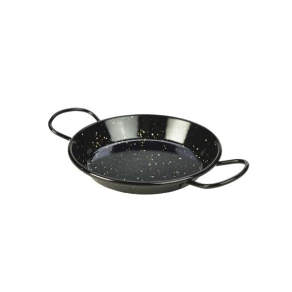 Miniature Paella Pan Black Enamel 15 X 2.4Cm (Box Of 10)