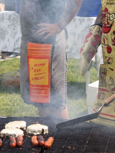 Mmmm+Eat=Meat Woven Dish Towels