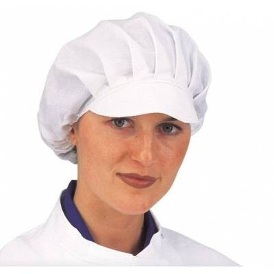 Mob Cap White Poly/Cotton