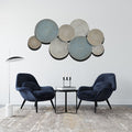 Modern Metal 3D Wall Sculpture - Abstract Lily Pads