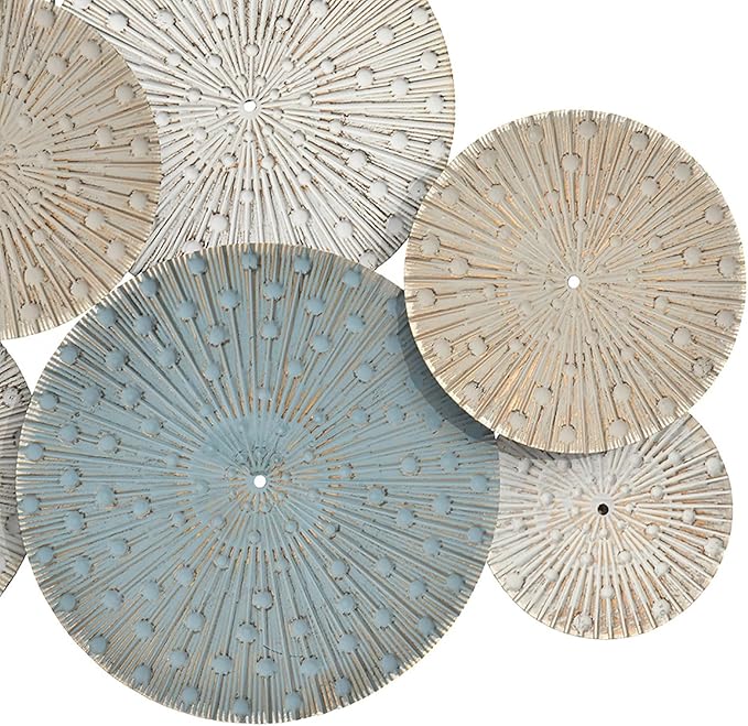 Modern Metal 3D Wall Sculpture - Abstract Lily Pads