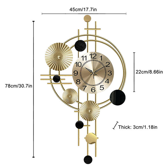 Modern & Minimalist Wall Clock Silent Non Ticking