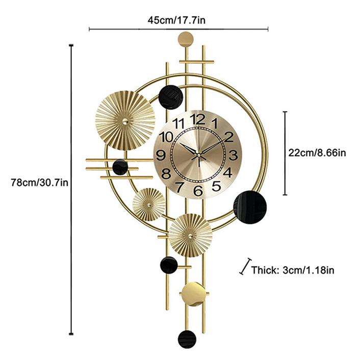 Modern & Minimalist Wall Clock Silent Non Ticking