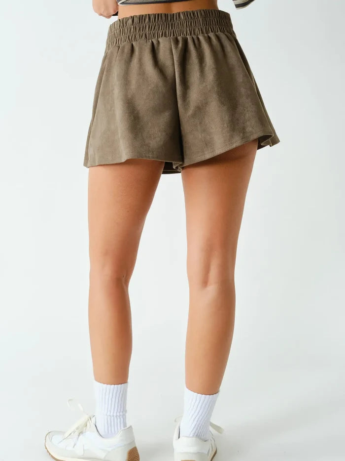 Mojave Suede-Finish Skort