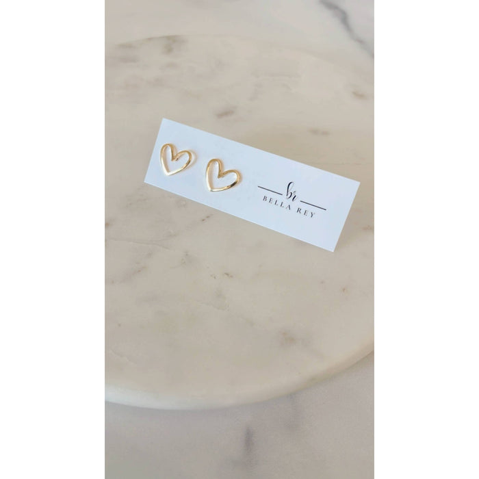 Morgan Heart Stud Earrings