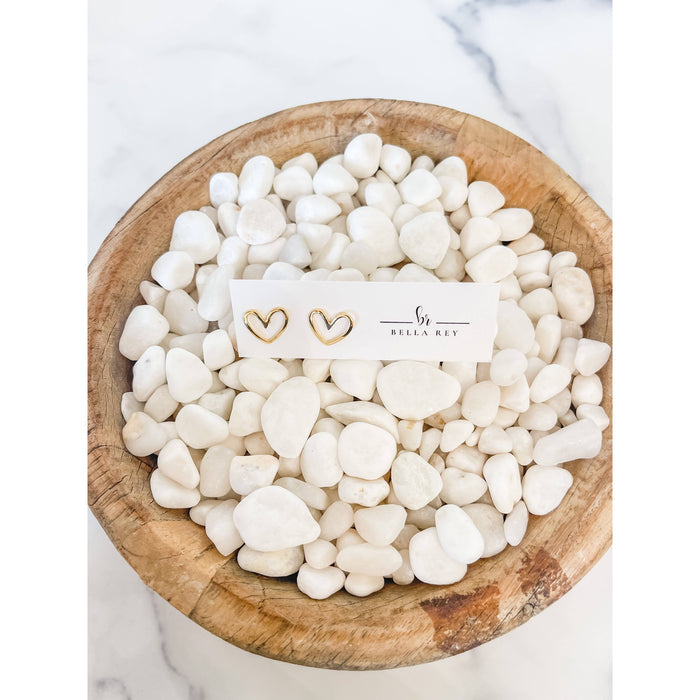Morgan Heart Stud Earrings