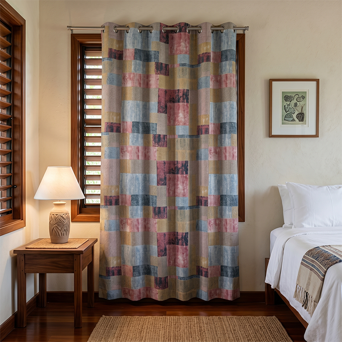 Mosaic Patchwork Panel | Blackout or Sheer Panel [#72-2]