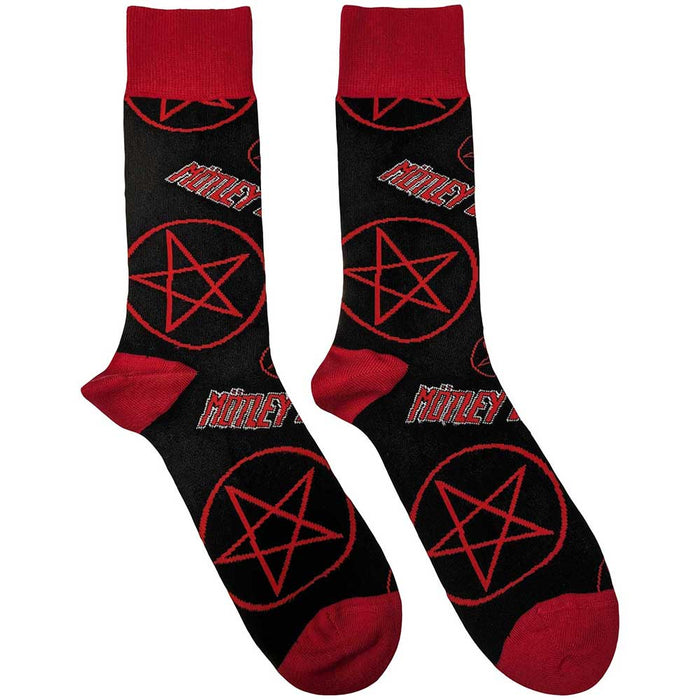 Motley Crue Unisex Ankle Socks: Logos & Pentagrams Rock Off
