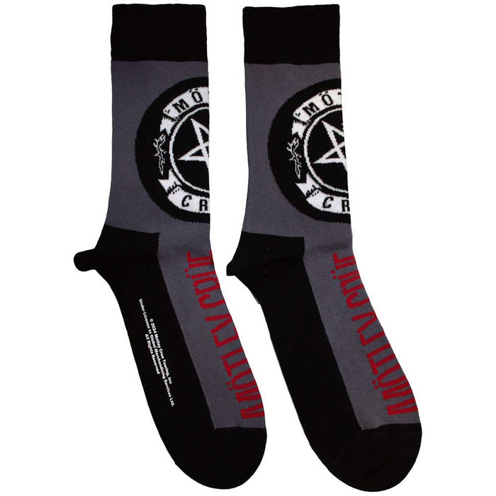 Motley Crue Unisex Ankle Socks: Pentagram Circle Rock Off